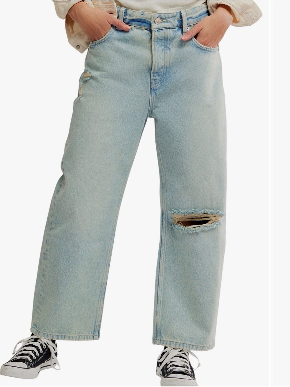 Free People Deep Trance Low Rise Boyfriend Jeans
